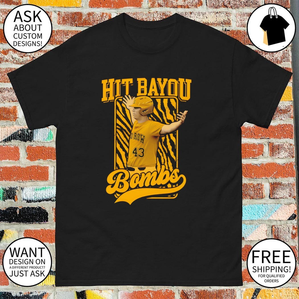 Todd Peterson LSU Baseball Hit Bayou Bombs shirt