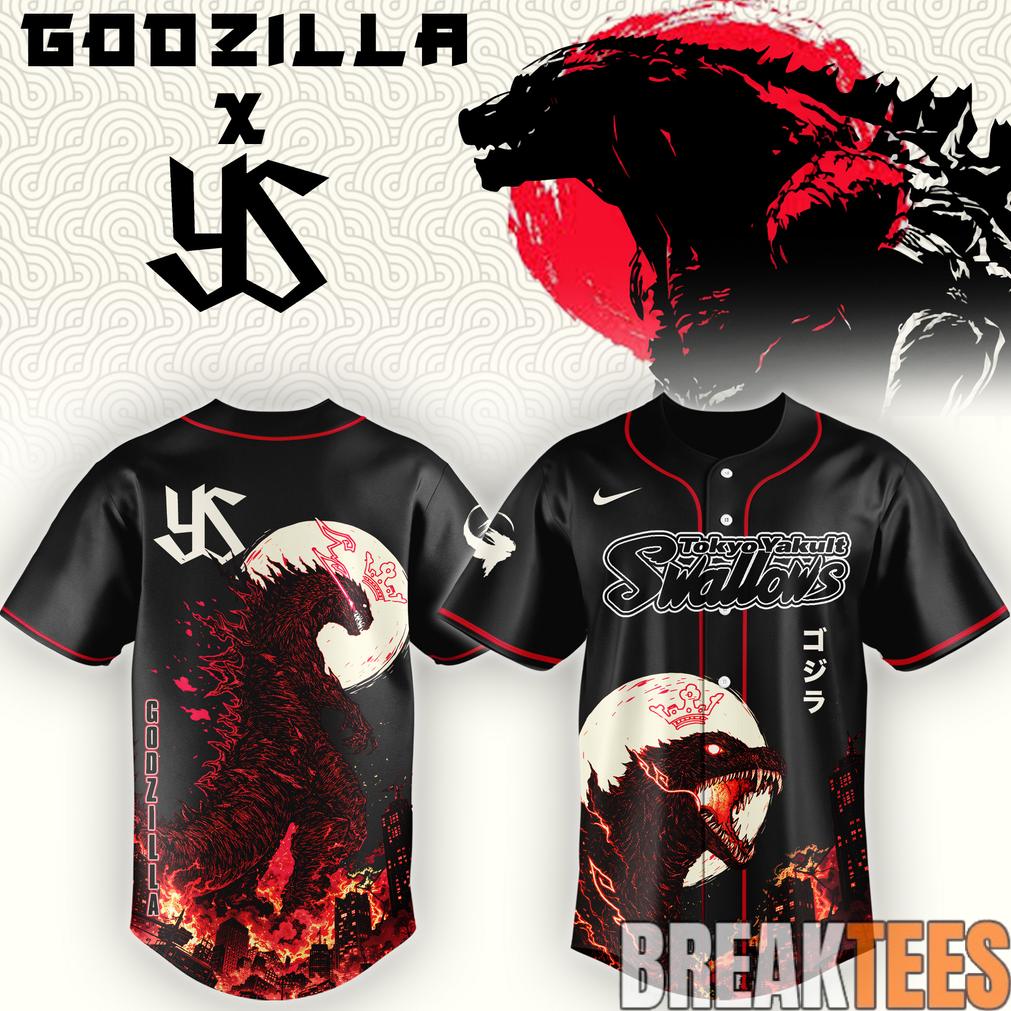 Tokyo Yakult Swallows x Godzilla Minus Zero Baseball Jersey