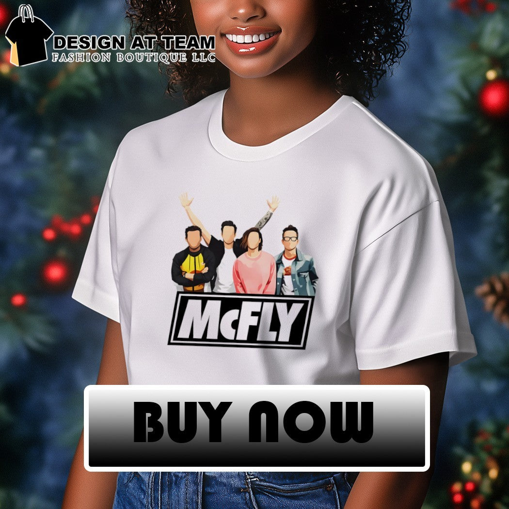 Tom Fletcher Danny Jones Dougie Poynter and Harry Judd McFly shirt