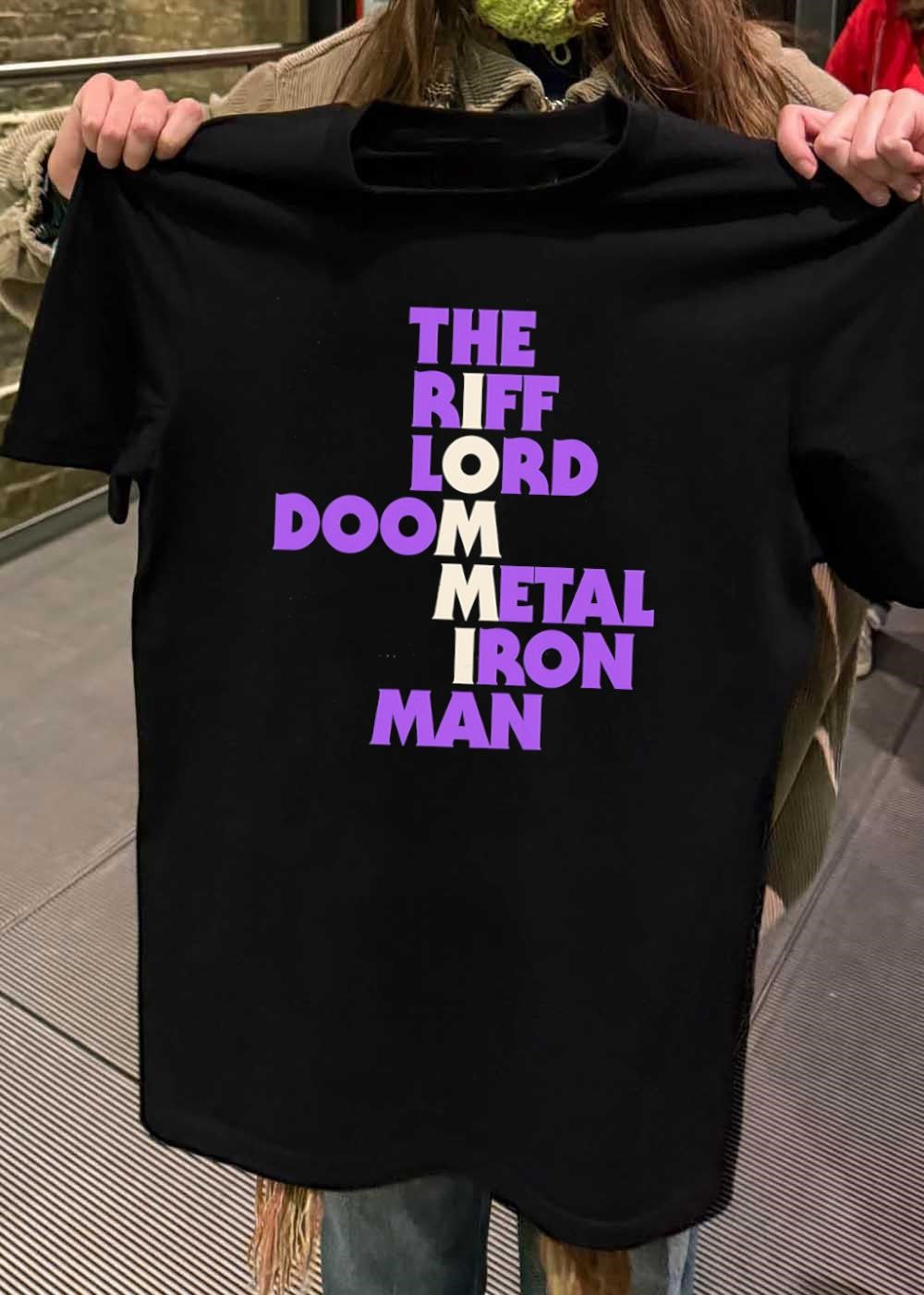 Tony Iommi The Riff Lord Doom Metal Iron Man Graphic T-Shirt