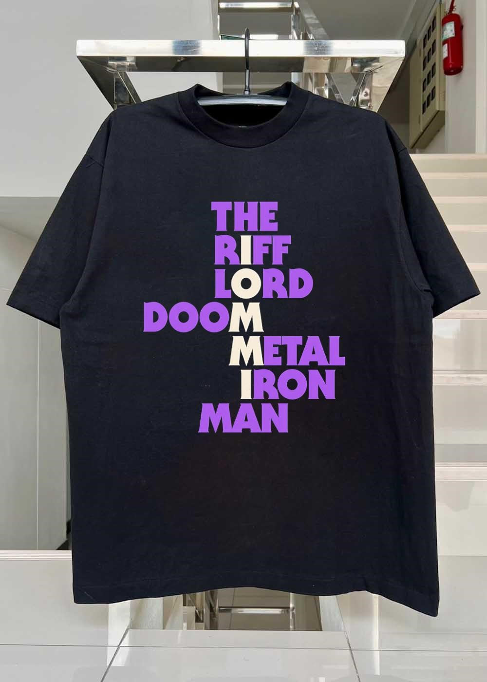 Tony Iommi The Riff Lord Doom Metal Iron Man Graphic T-Shirt