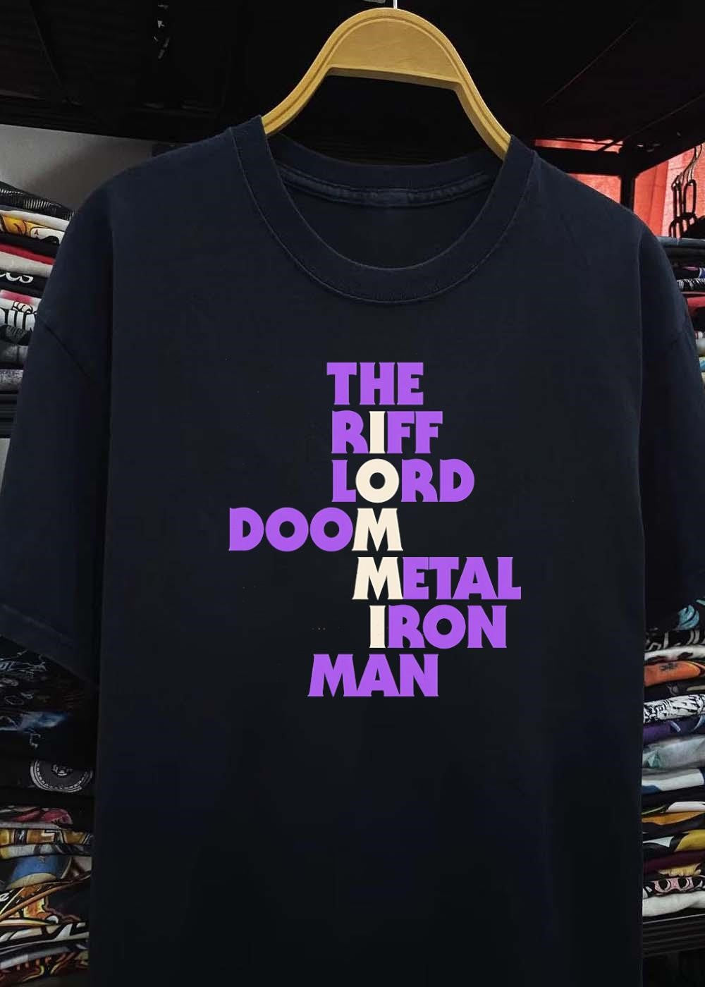 Tony Iommi The Riff Lord Doom Metal Iron Man Graphic T-Shirt