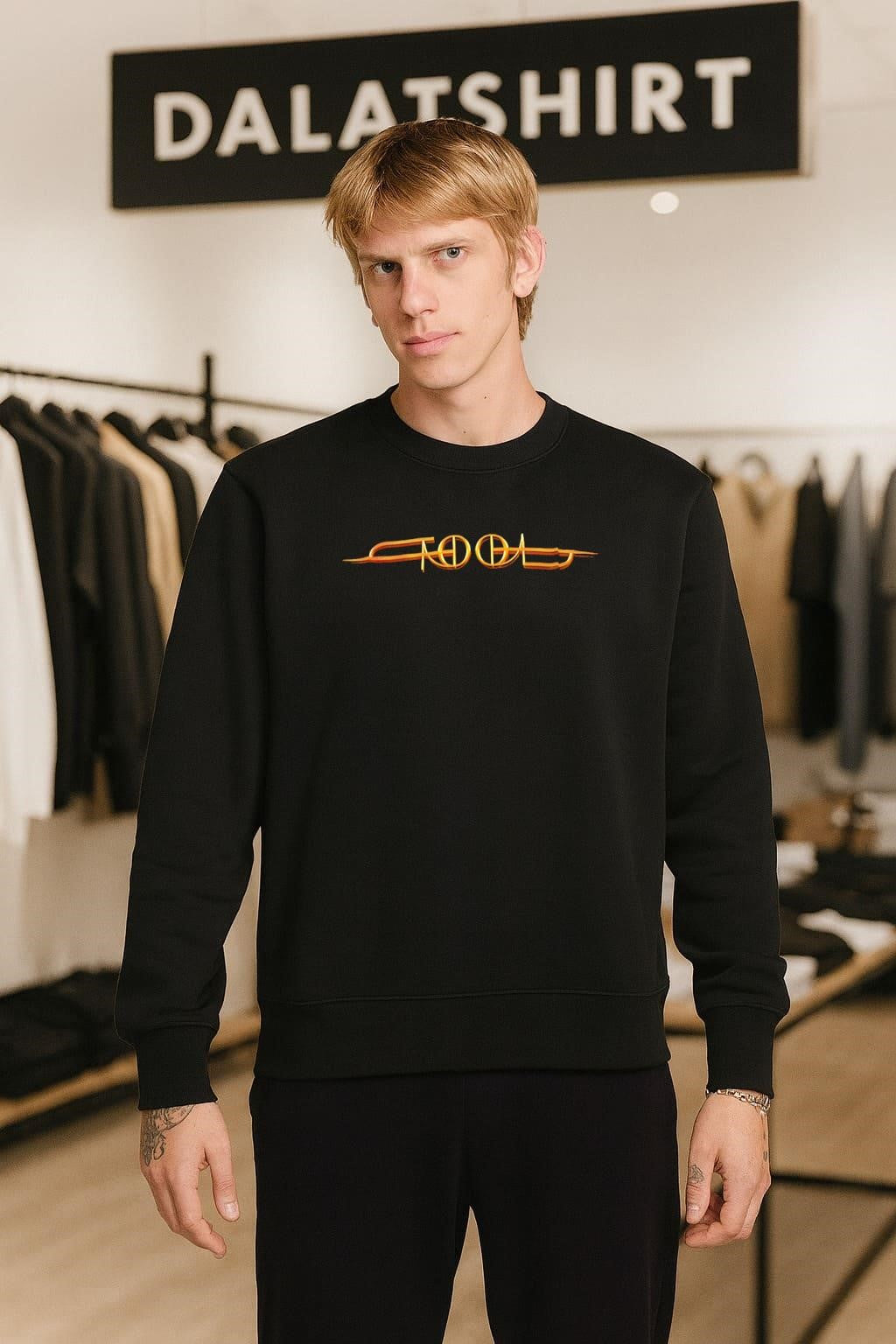 Tool Band Golden 3D Effect Modern Logo Font shirt