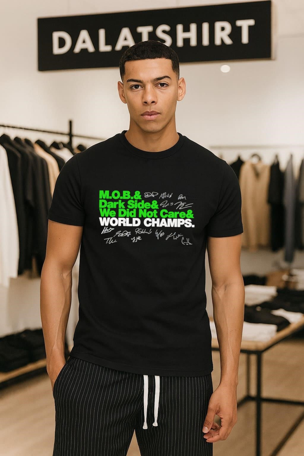 M.O.B. Dark Side We Did Not Care World Champs Autographed shirt