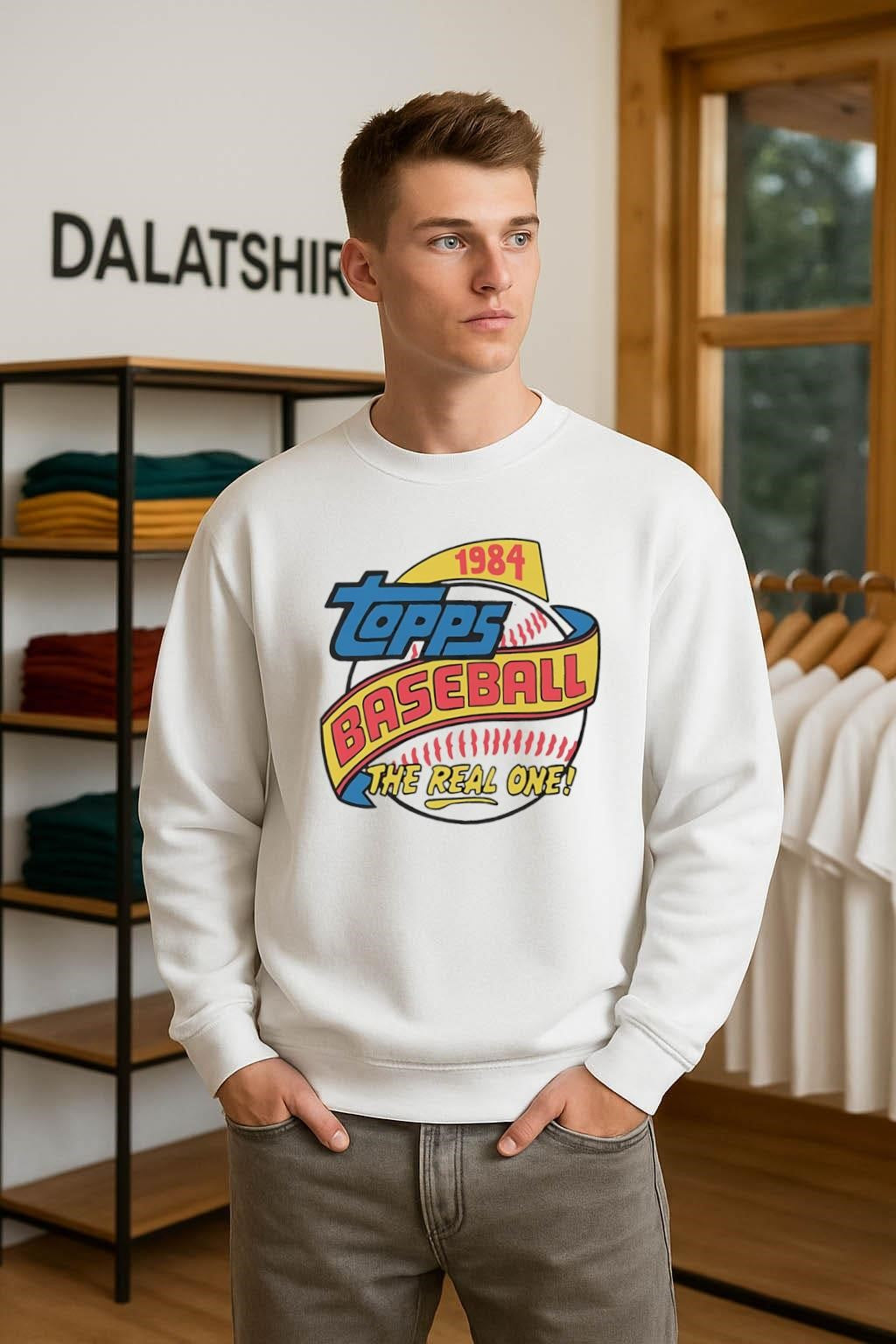 Topps Baseball 1984 the Real One Logo shirt
