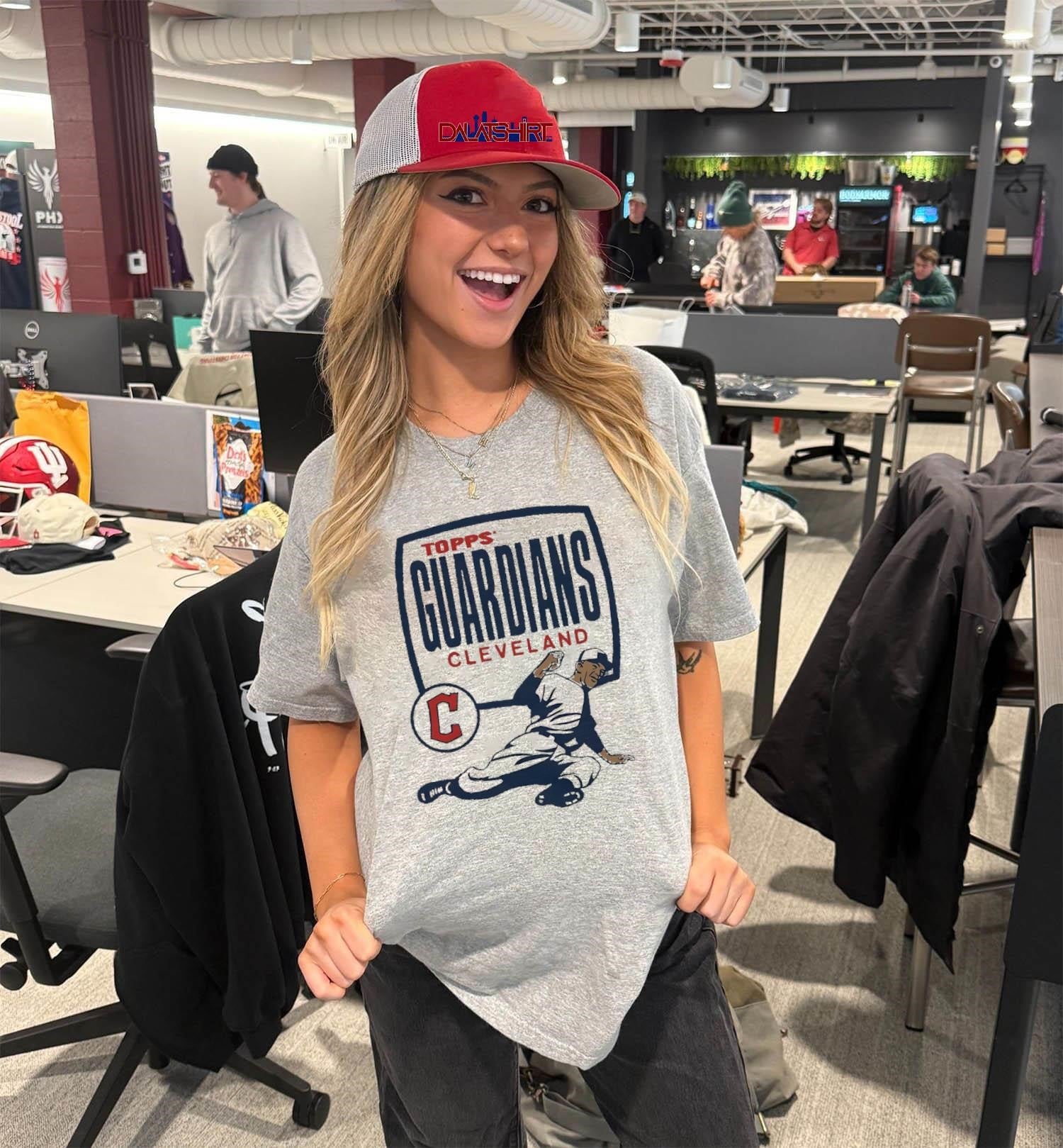 Topps Cleveland Guardians Baseball Player Logo Graphic shirt