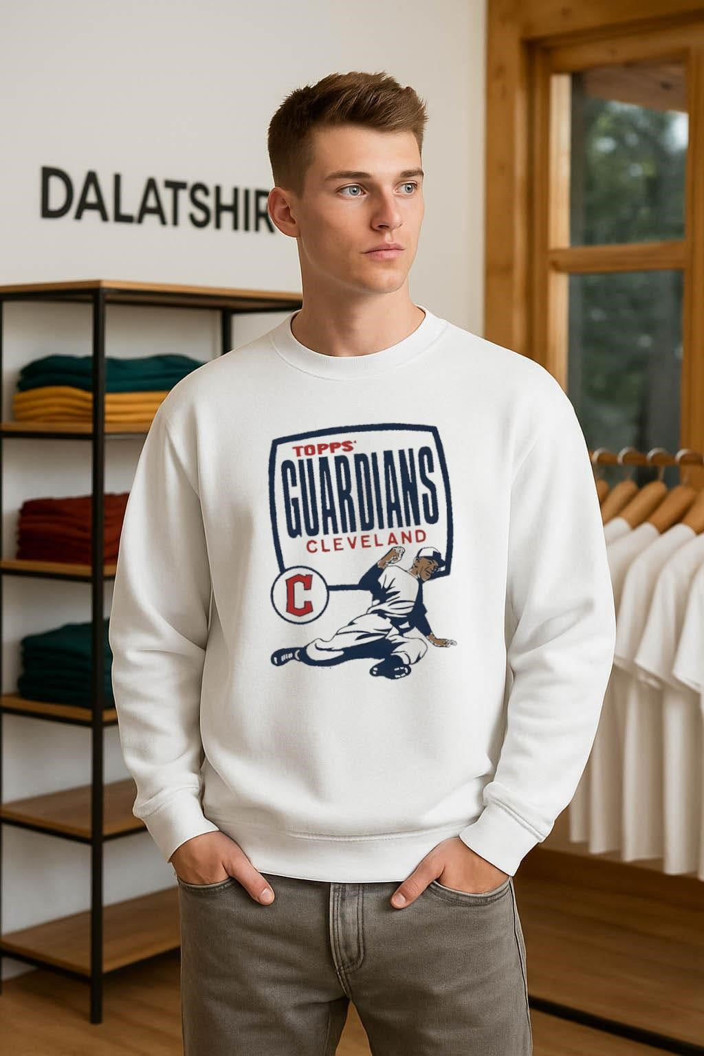 Topps Cleveland Guardians Baseball Player Logo Graphic shirt