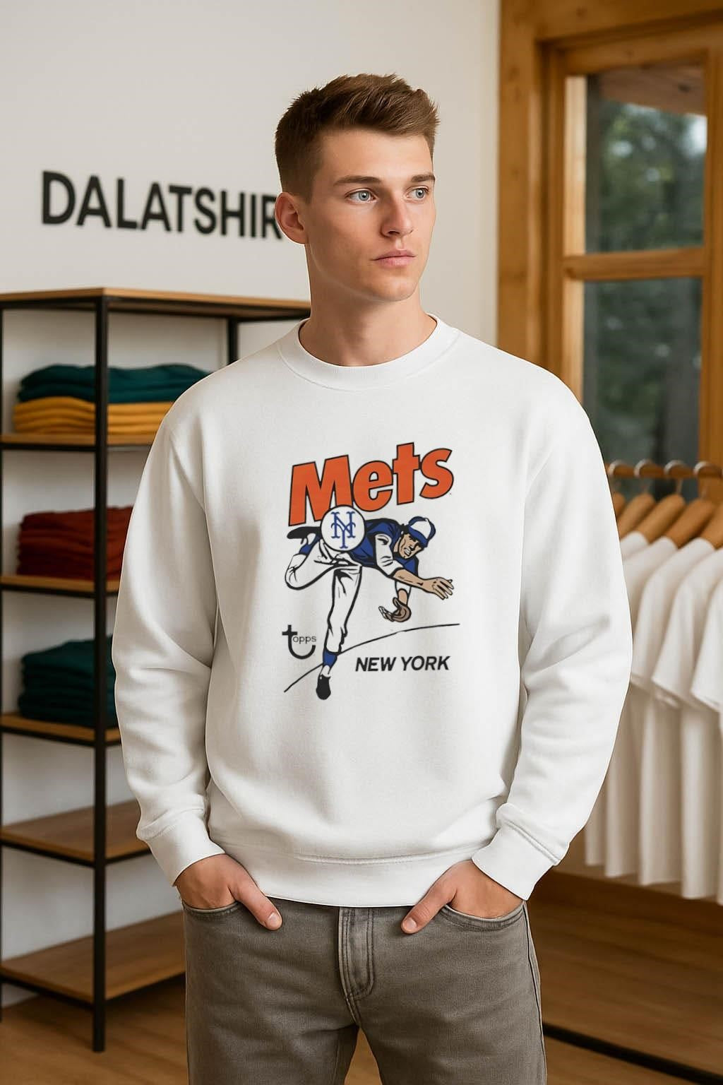 Topps Mets New York Pitcher NY Logo Graphic shirt