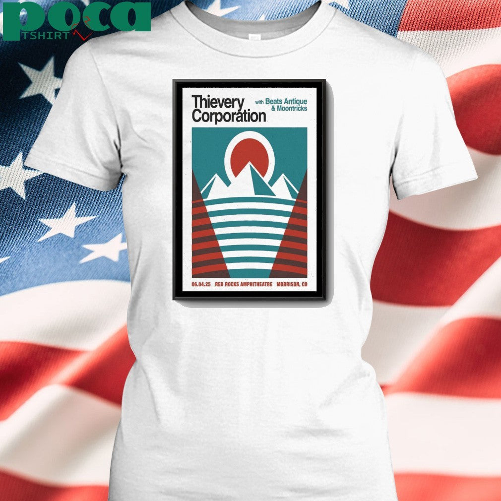 Tour Red Rocks 2025 Thievery Corporation Poster shirt