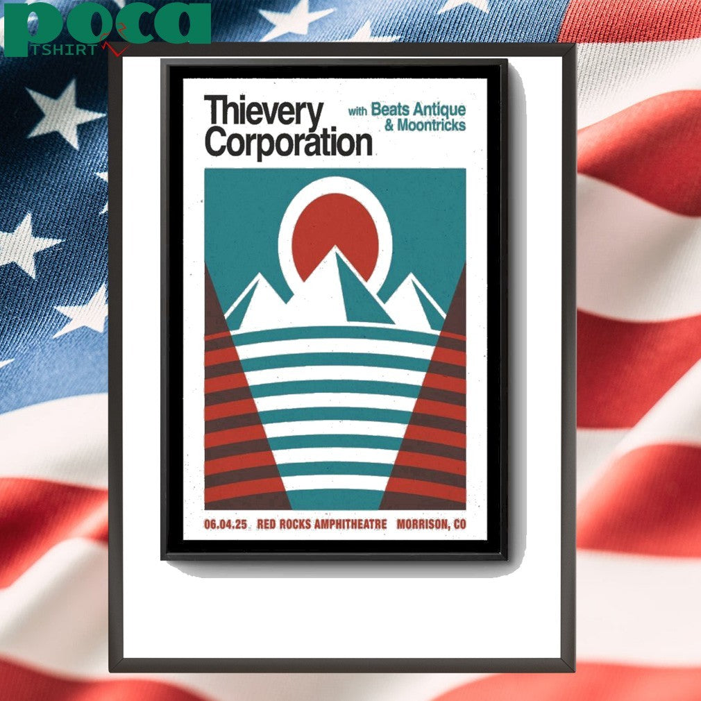 Tour Red Rocks 2025 Thievery Corporation Poster shirt