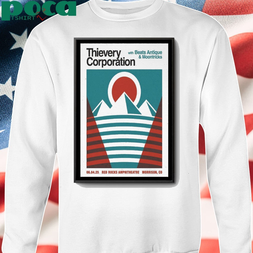 Tour Red Rocks 2025 Thievery Corporation Poster shirt