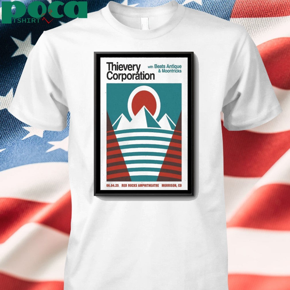 Tour Red Rocks 2025 Thievery Corporation Poster shirt