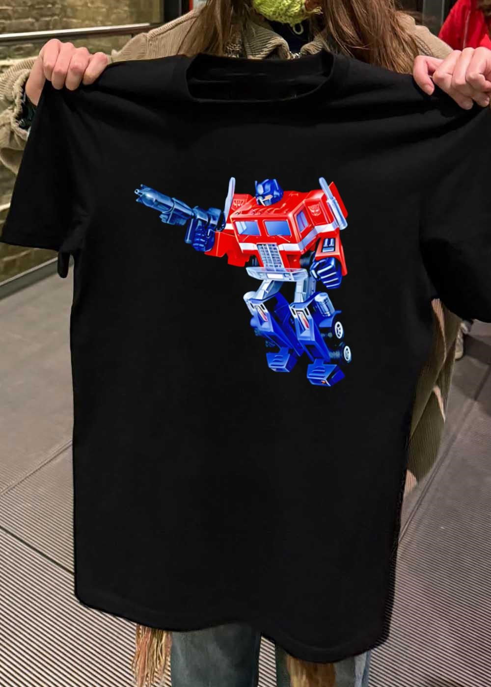 Transformers Optimus Prime Aiming His Ion Blaster Retro Action shirt