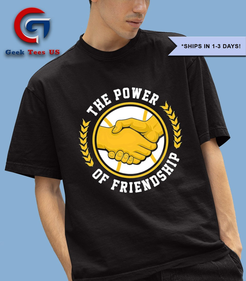 Trevor Megill wearing the Power of Friendship Milwaukee Brewers shirt