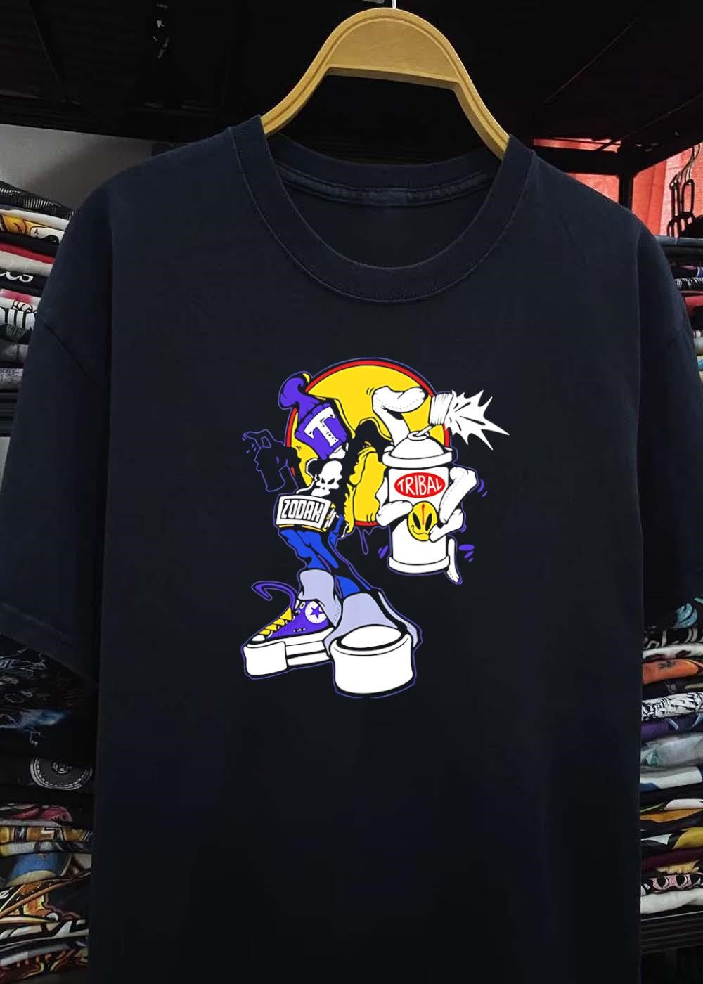 Tribal Zodak Graffiti Artist Streetwear Graphic T-Shirt