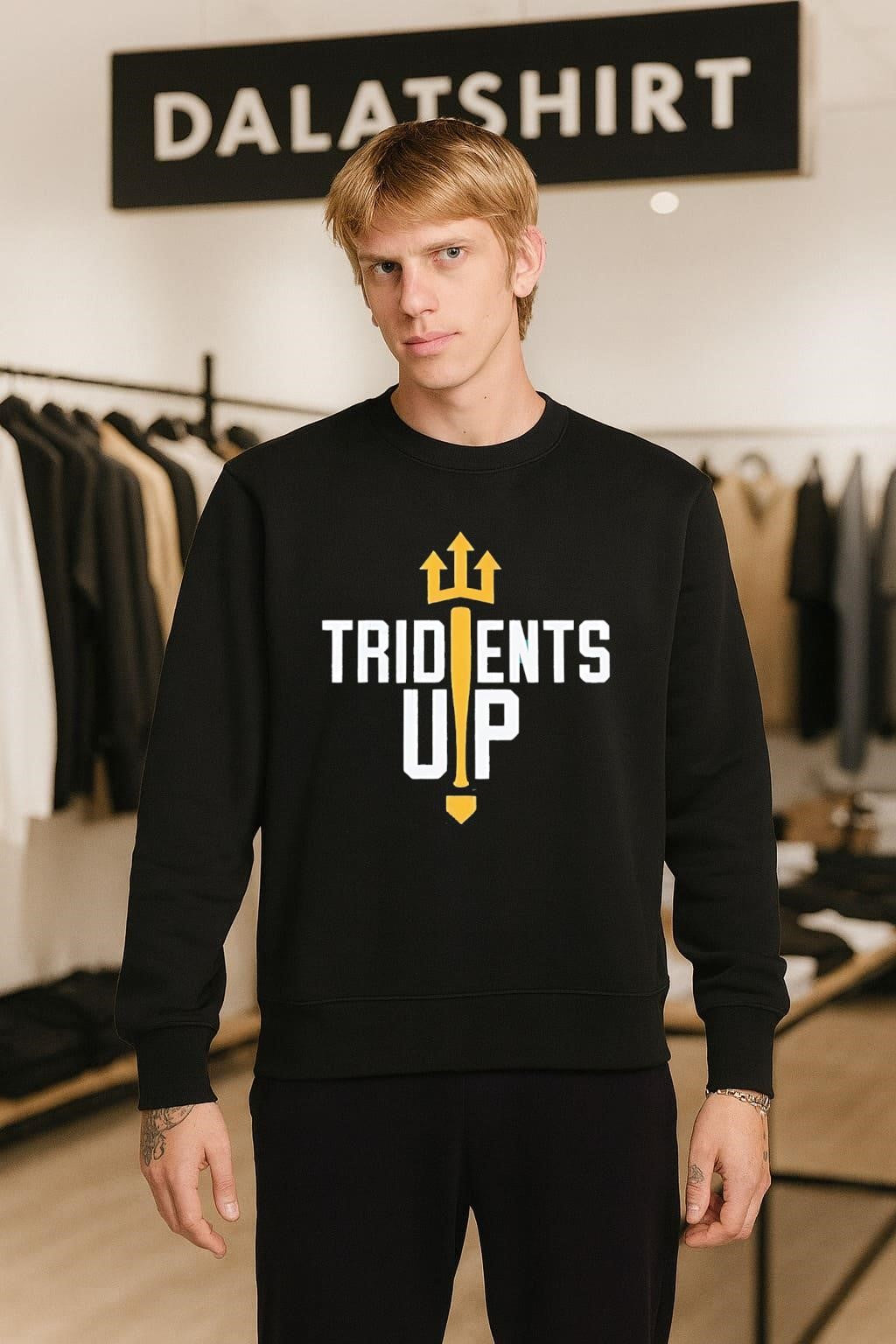 Tridents Up Baseball Bat and Home Plate Graphic shirt