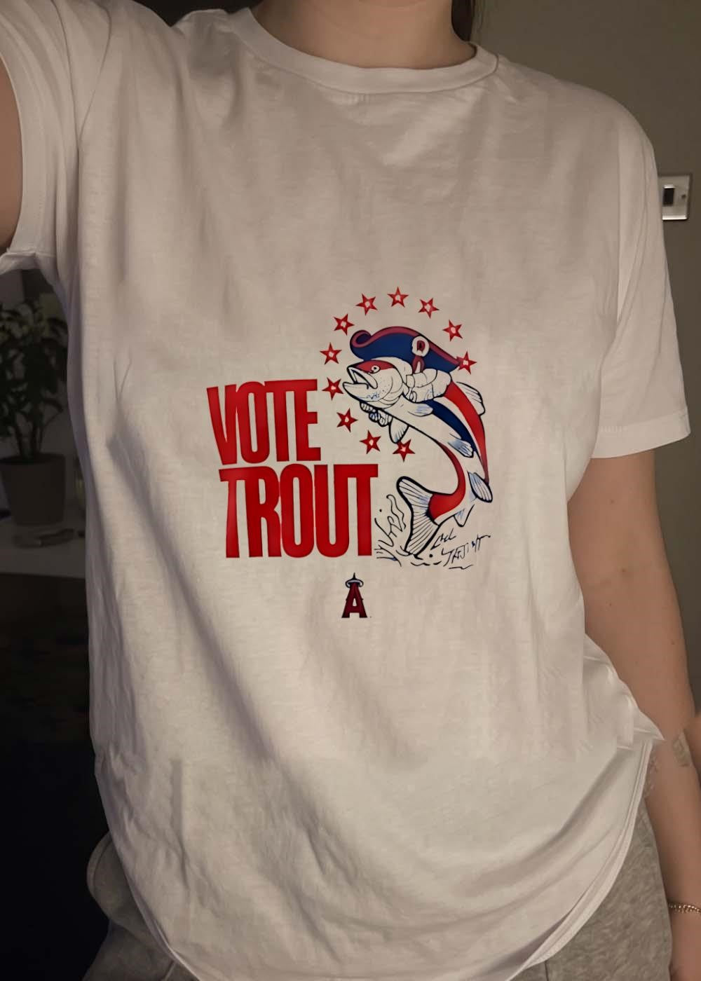 Trout Signature Vote for Mike Trout Angels T-Shirt