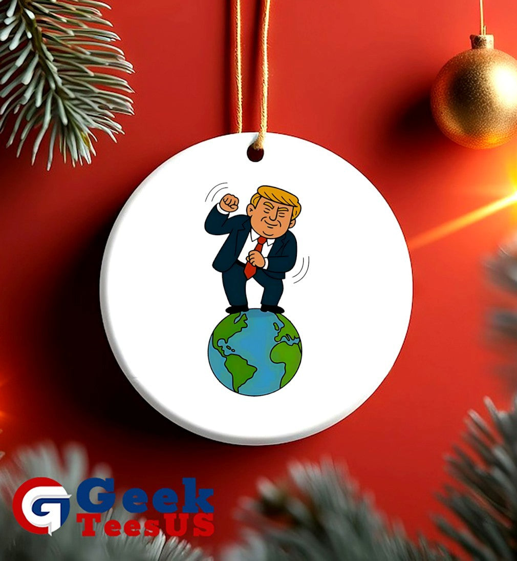 Trump dancing on top of the world funny shirt