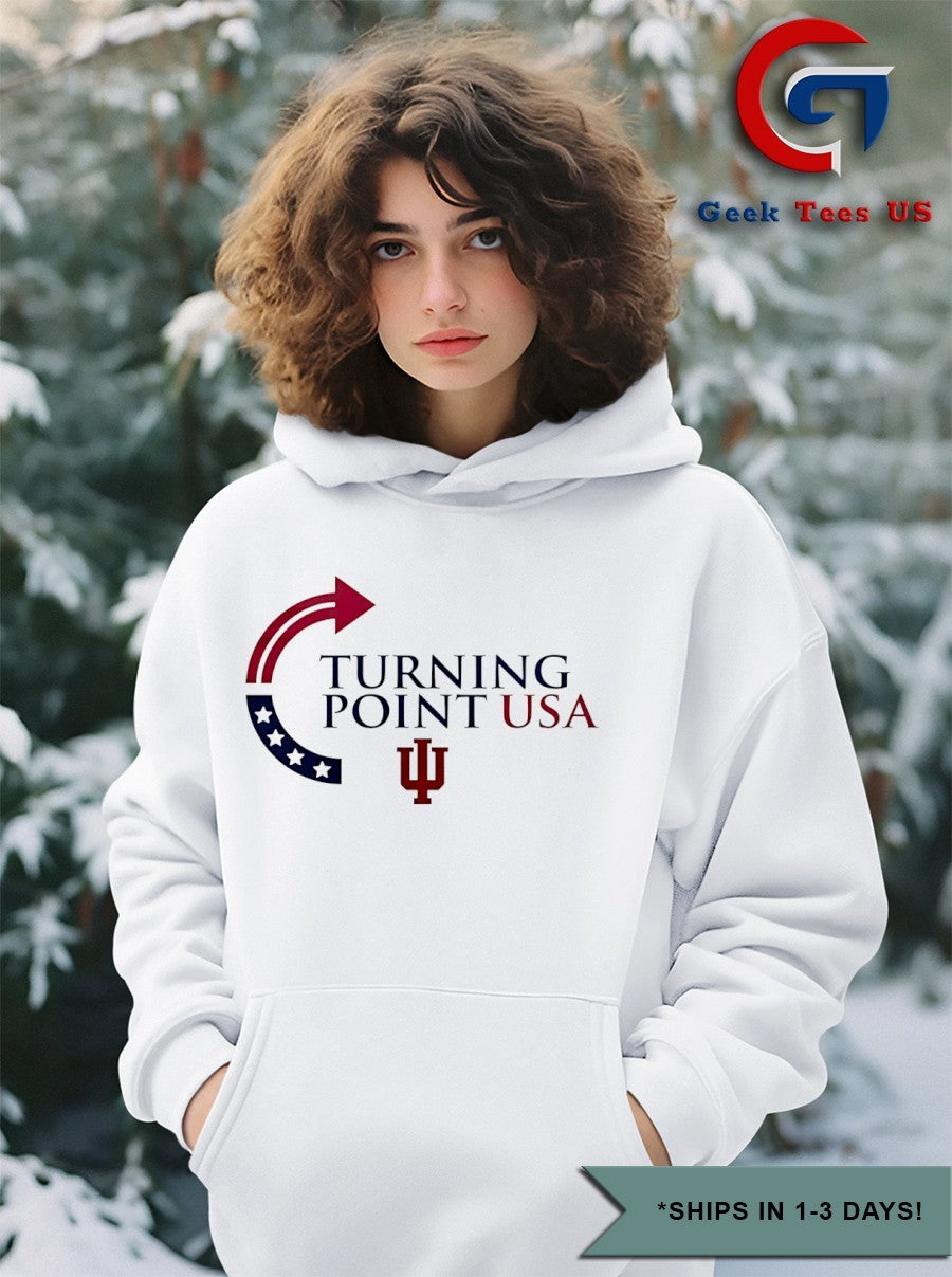 Turning Point USA Indiana University Bloomington logo shirt