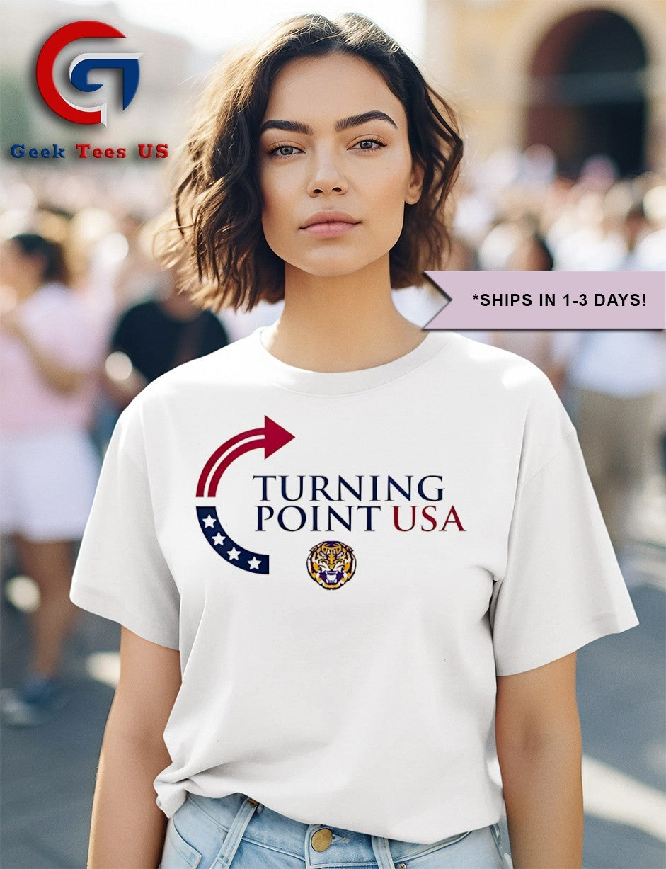Turning Point USA Louisiana State University logo T-shirt