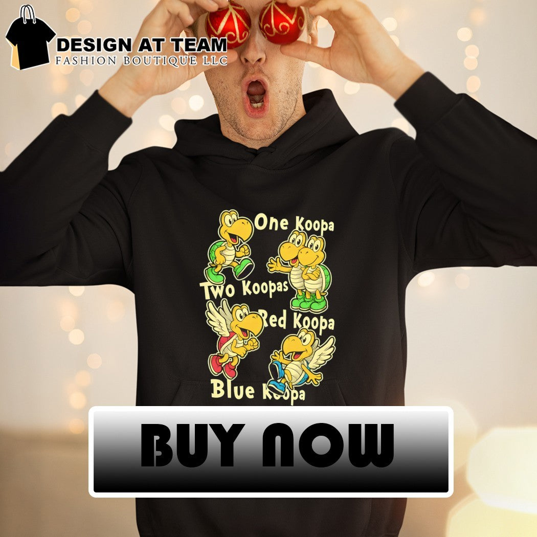 Turtle Game Poem One koopa two koopas red koopa blue koopa shirt