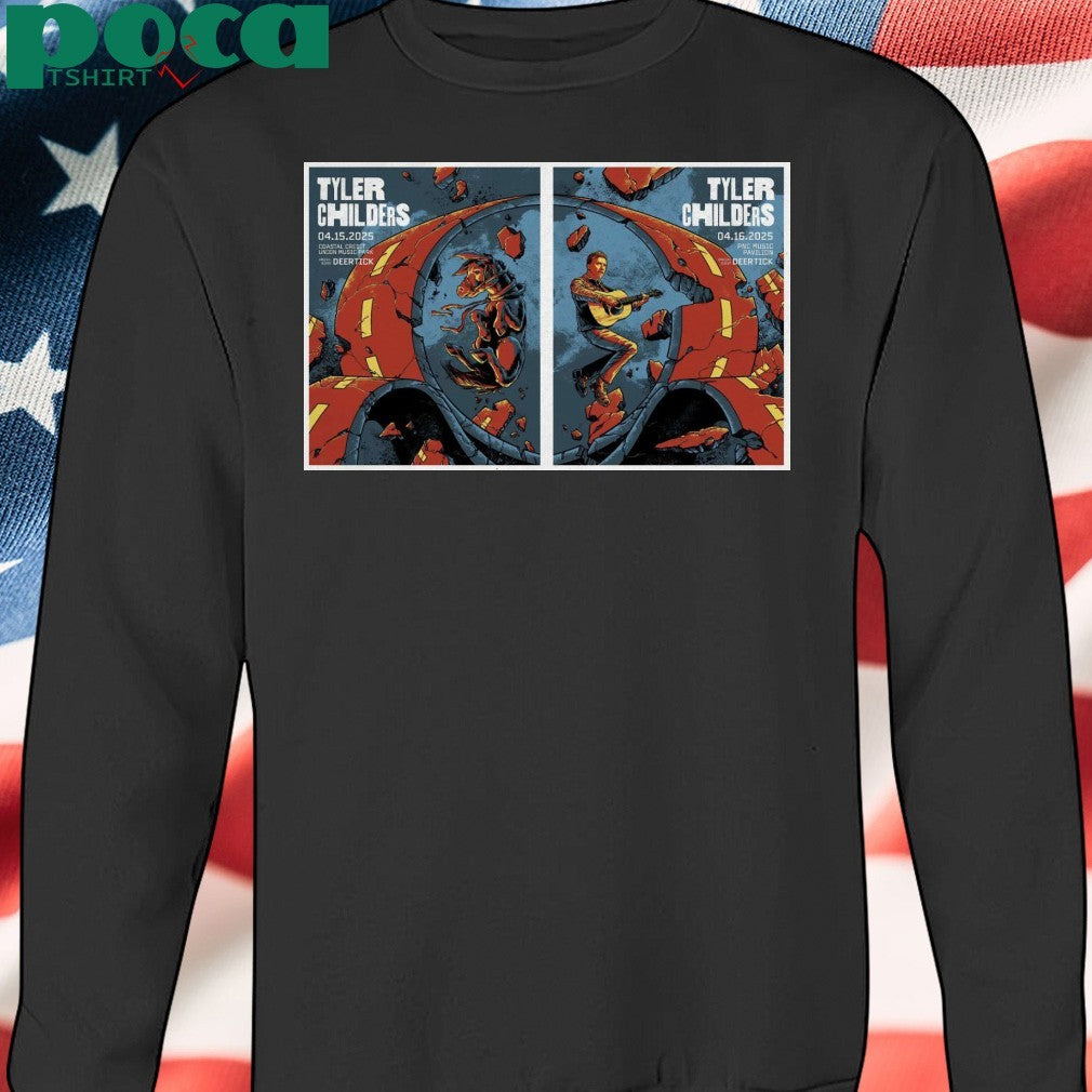 Tyler Childers On April 23-24, 2025 In North Carolina Tour Poster shirt