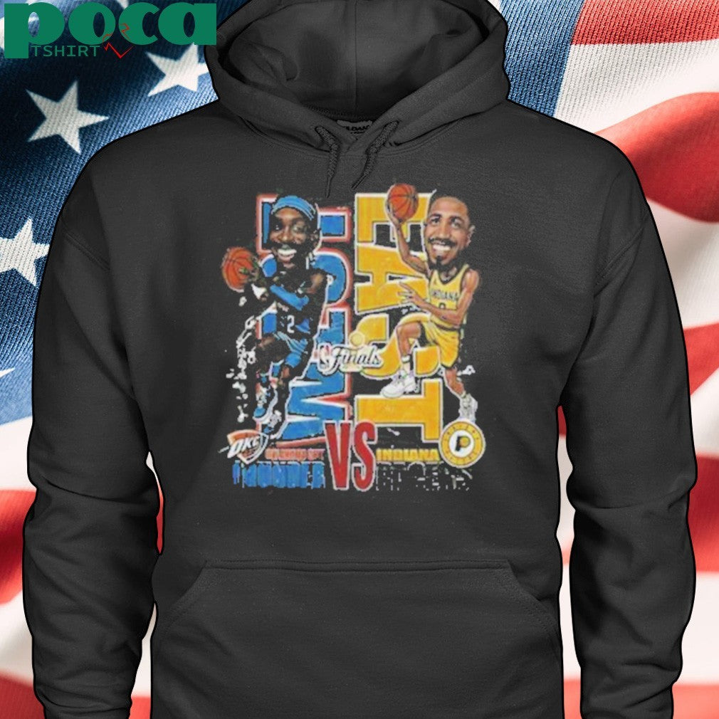 Tyrese Haliburton and SGA Indiana Pacers vs OKC Thunder the NBA Finals 2025 cartoon shirt