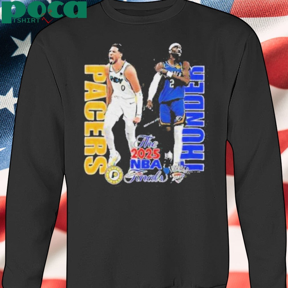 Tyrese Haliburton and Shai Gilgeous Alexander Pacers vs Thunder the NBA Finals 2025 shirt