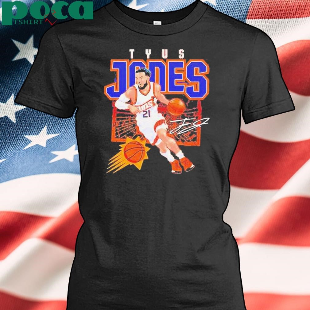 Tyus Jones Phoenix Suns Nba Basketball Shattered Signature Vintage Shirt