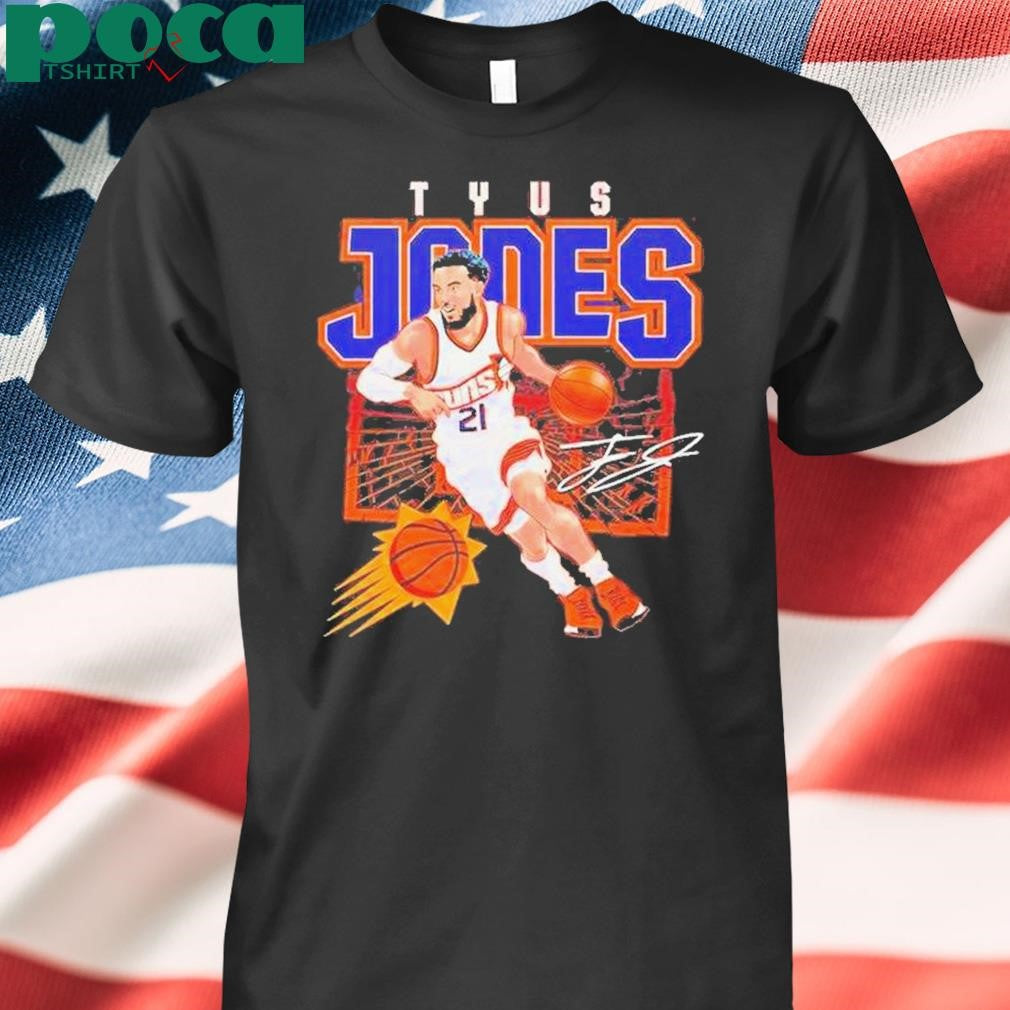 Tyus Jones Phoenix Suns Nba Basketball Shattered Signature Vintage Shirt
