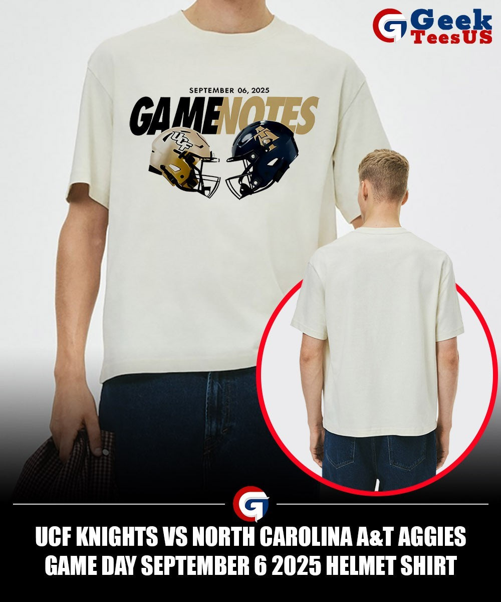 UCF Knights vs North Carolina A&T Aggies Game Day September 6 2025 helmet shirt