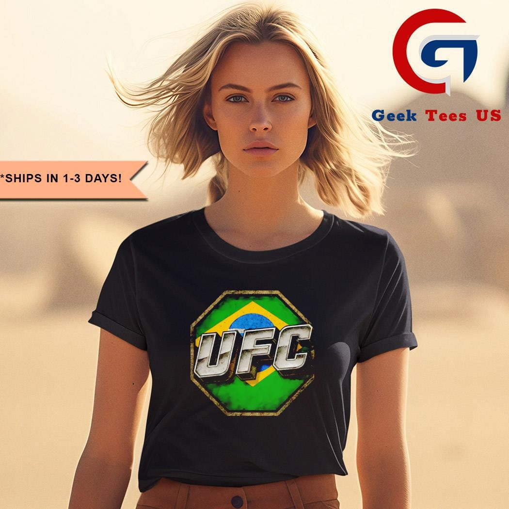 UFC Brazil flag logo shirt