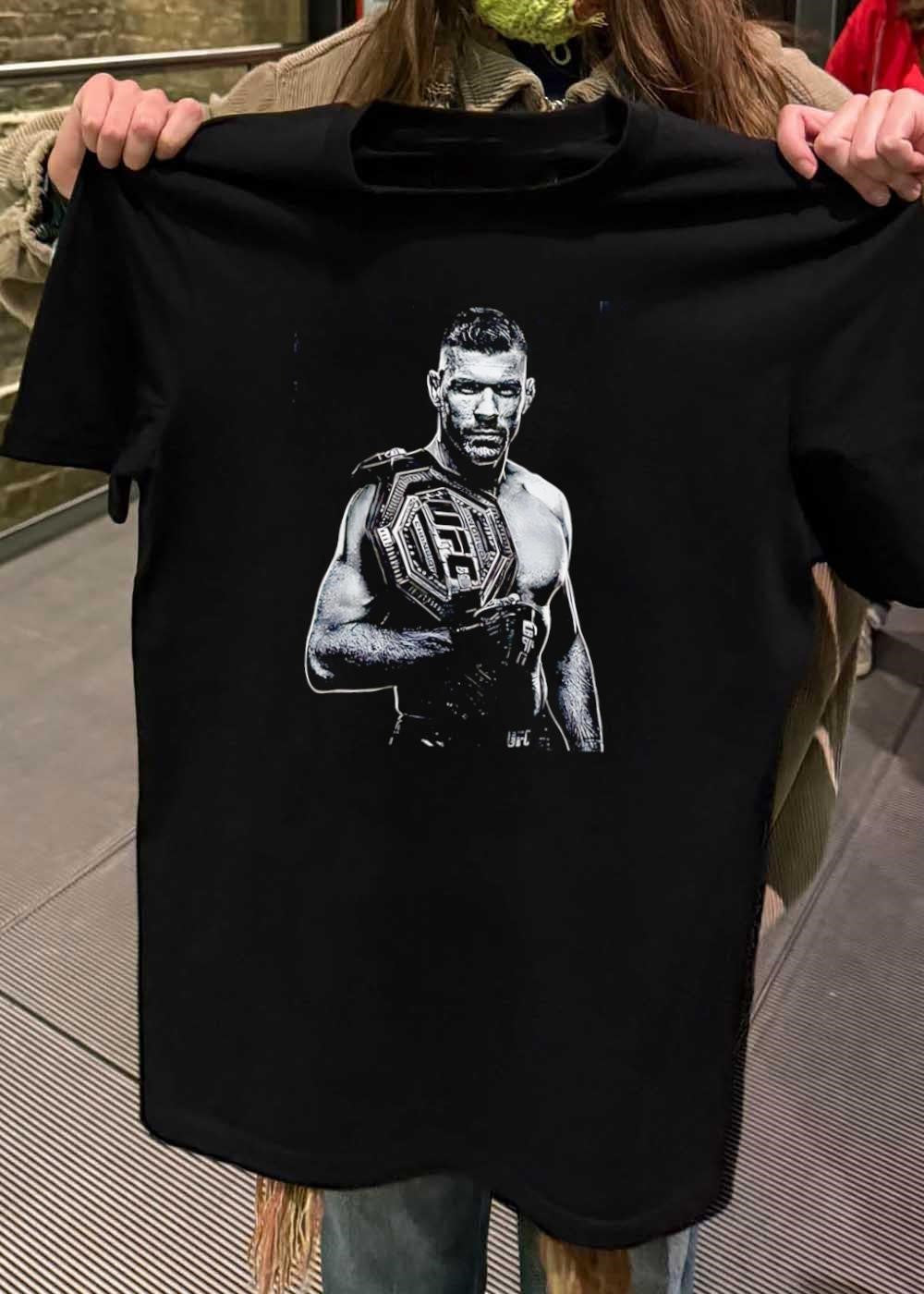 UFC Champion Dricus Du Plessis Holding The UFC Title Shirt