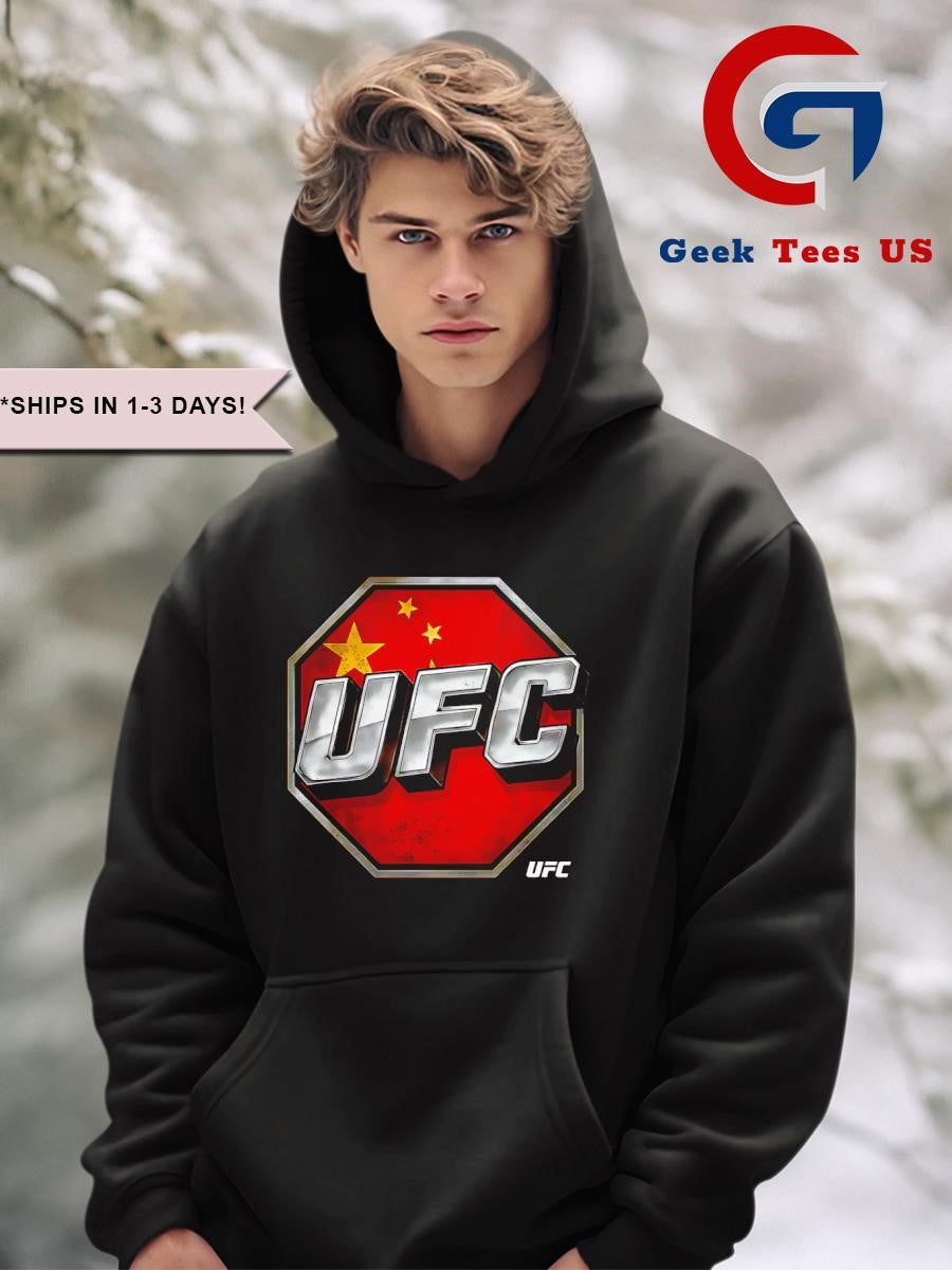 UFC China flag logo shirt