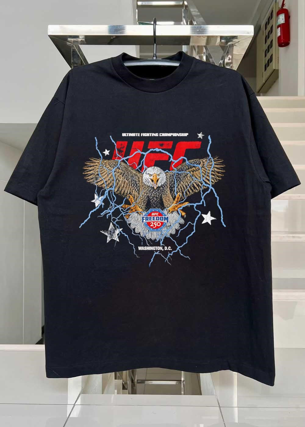 UFC Freedom 250 Washington DC Eagle Lightning Ultimate Fighting Championship Shirt