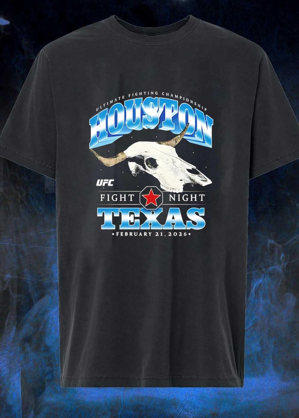 UFC Houston Texas Fight Night February 21 2026 Skull shirt