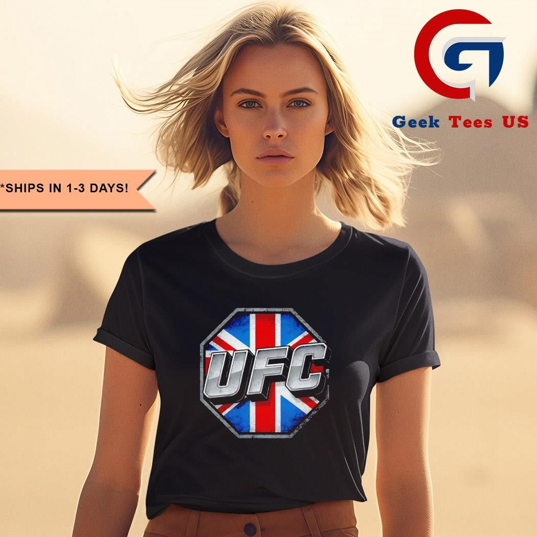 UFC UK flag logo shirt