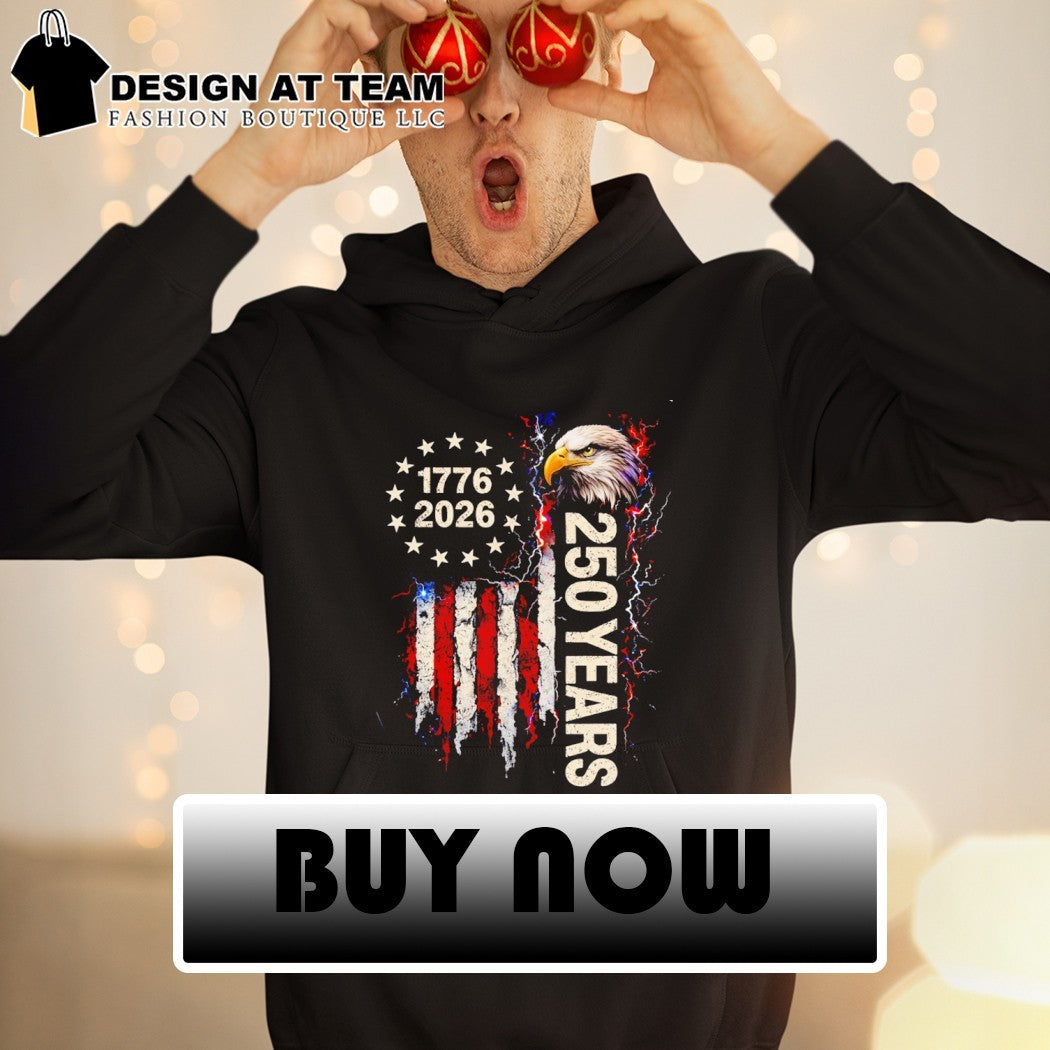 USA 250th Anniversary 1776-2026 Patriotic Bald Eagle American Flag shirt