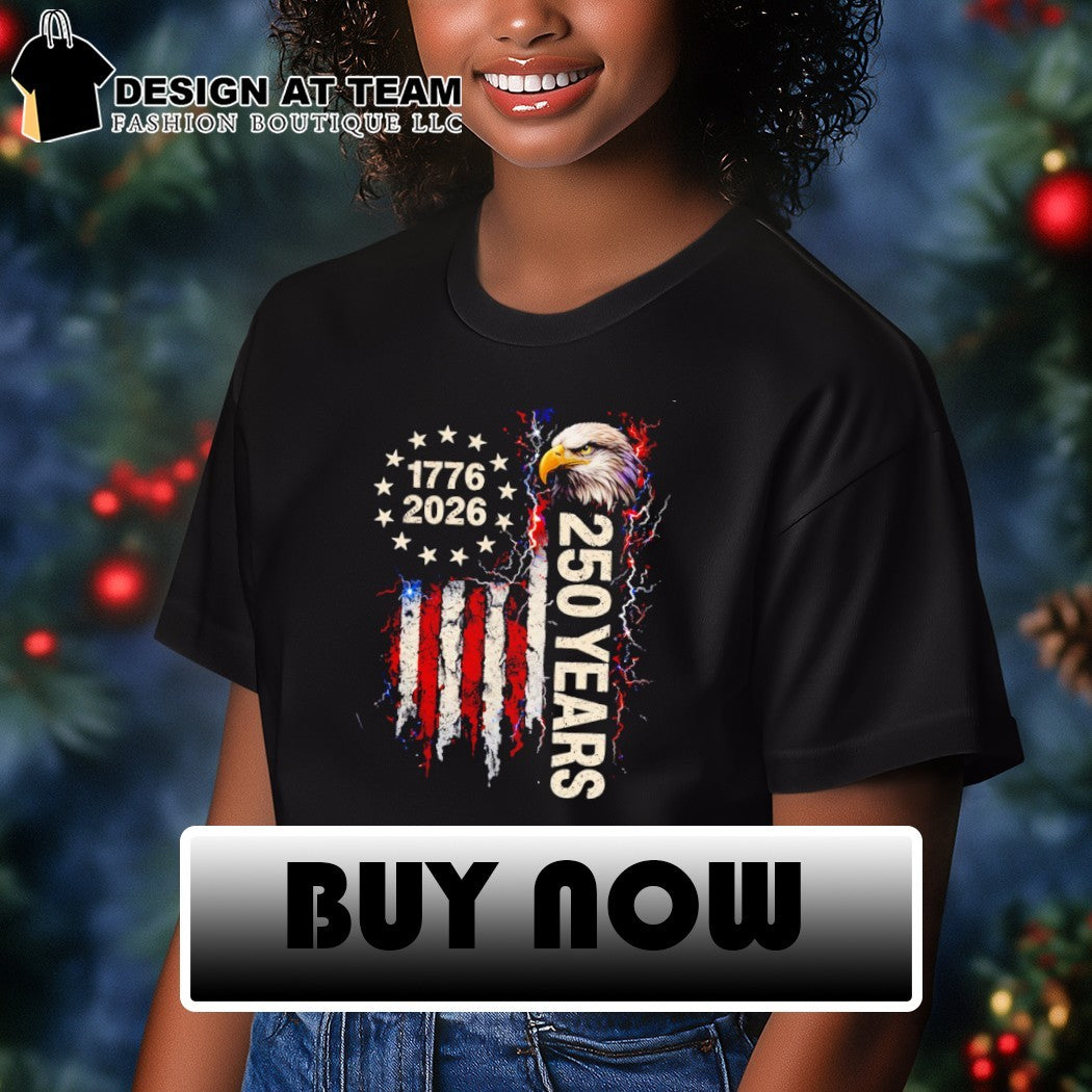 USA 250th Anniversary 1776-2026 Patriotic Bald Eagle American Flag shirt