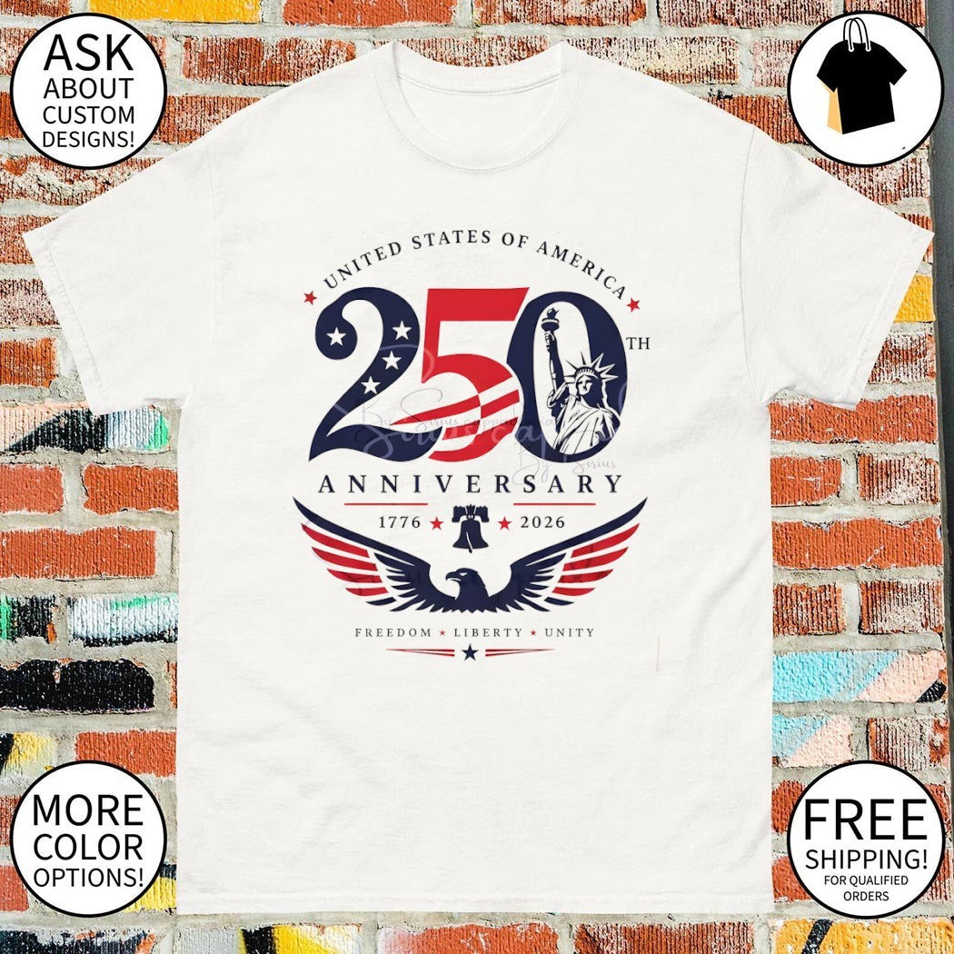 USA 250th Anniversary 1776 2026 freedom liverty unity political shirt