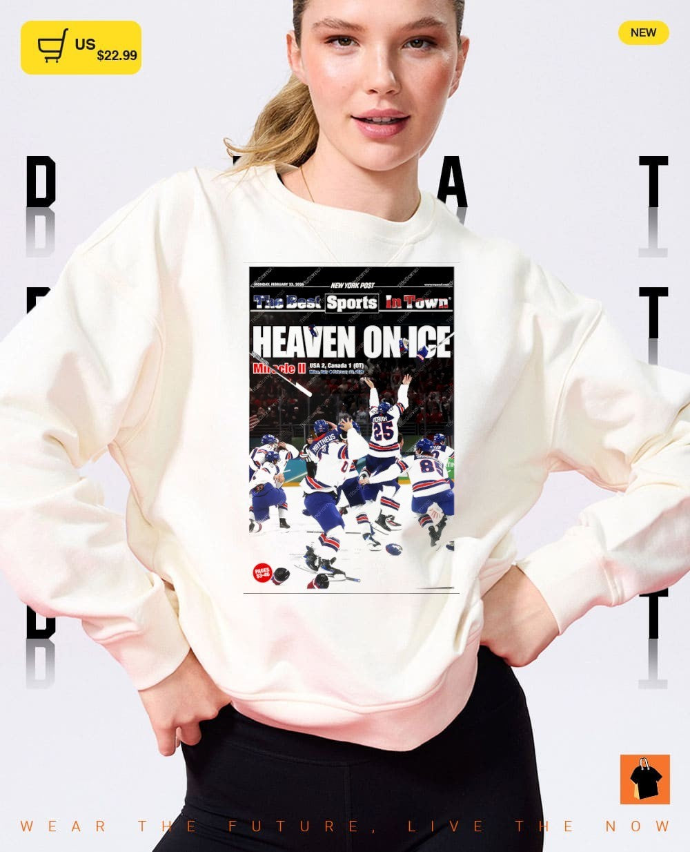USA Hockey Heaven on Ice Gold Medal vs Canada Framed Newspaper 2026 shirt