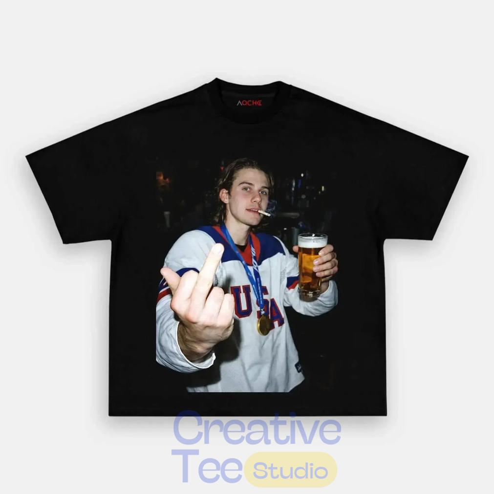 USA Hockey Jack Hughes Champion Graphic Shirt