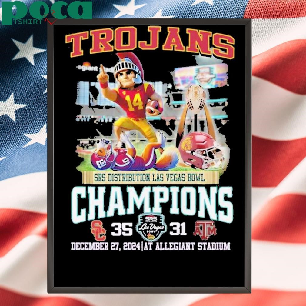 USC Trojans SRS Distribution Las Vegas Bowl Champions 2024 T-Shirt