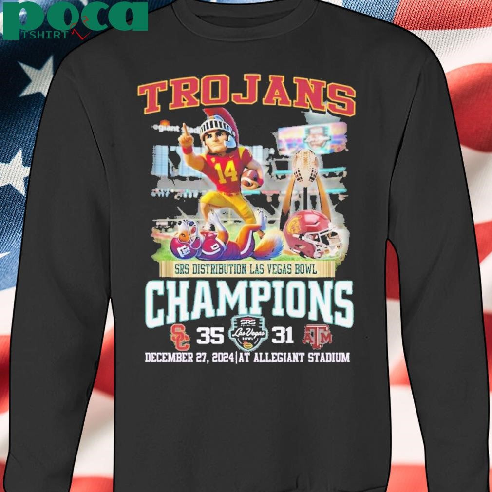 USC Trojans SRS Distribution Las Vegas Bowl Champions 2024 T-Shirt