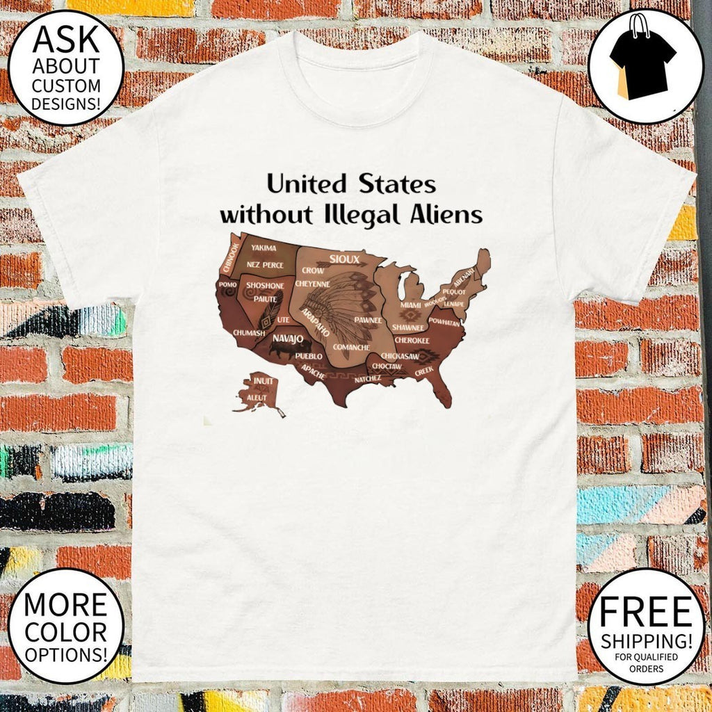 United States Without Illegal Aliens Abolish Ice Native Land Map shirt