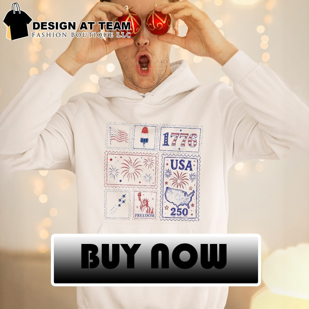United States flag ice pop 1776 fireworks jet statue freedom map 250 USA shirt