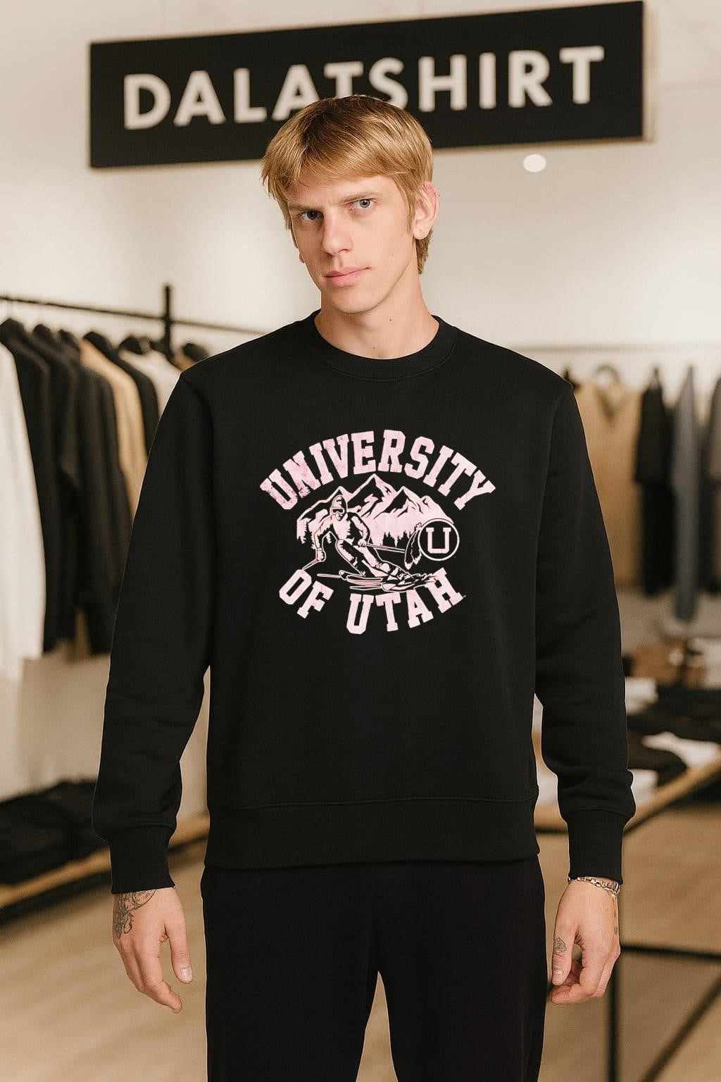 University of Utah Skiing Mountains Drum and Feather shirt