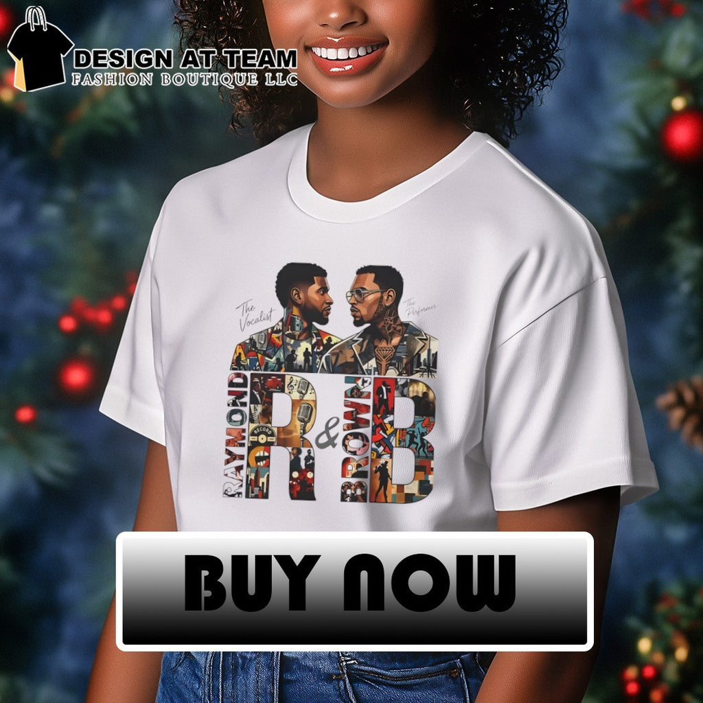 Usher Chris Brown Raymond and Brown The Vocalist The Performer Music Icon signatures shirt