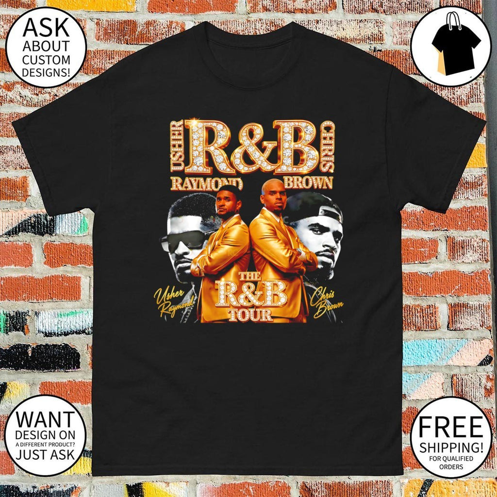 Usher Raymond and Chris Brown Usher R B Tour 2026 signatures shirt