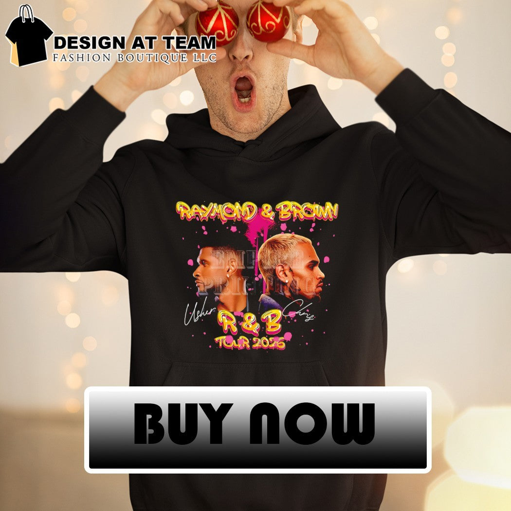 Usher and Chris Brown Raymond and Brown R and B Tour 2026 signatures shirt